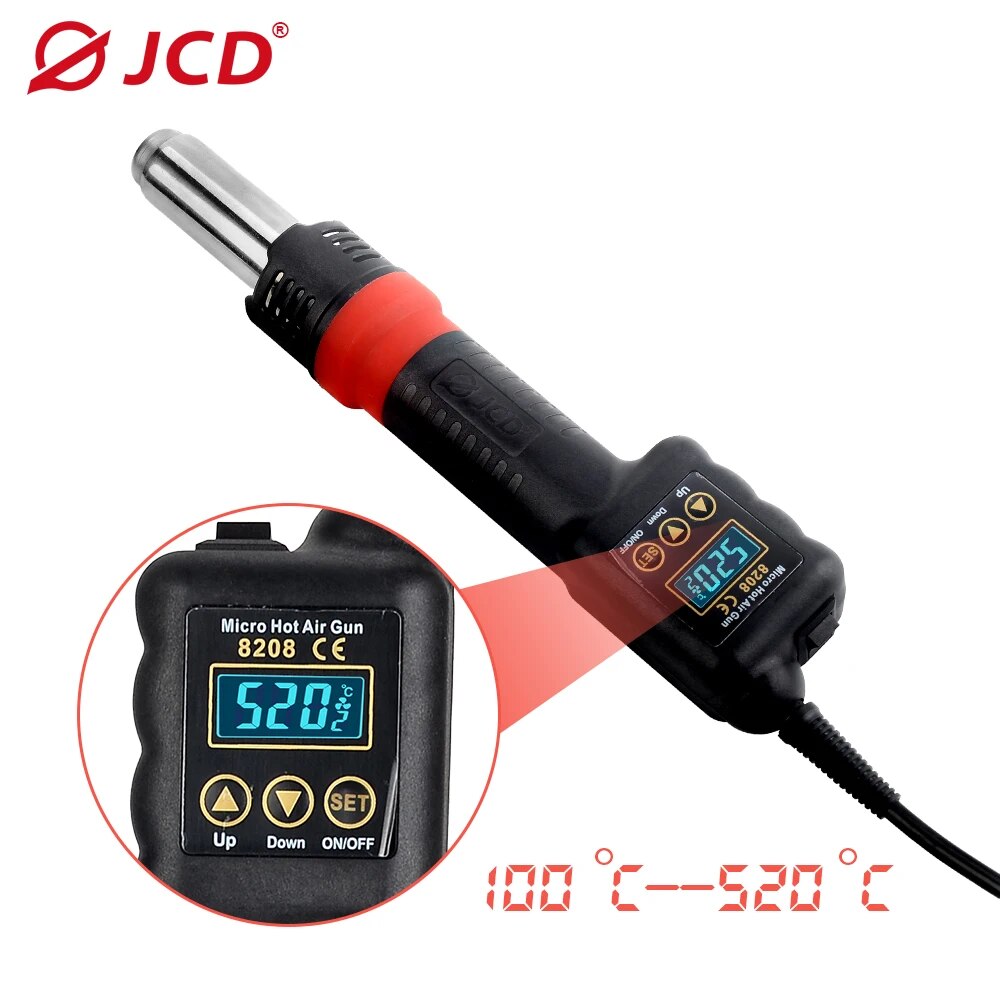 Jcd-マイクロホットエアガン8208 750w、LCDデジ - Heat Gun Small のレビューと価格