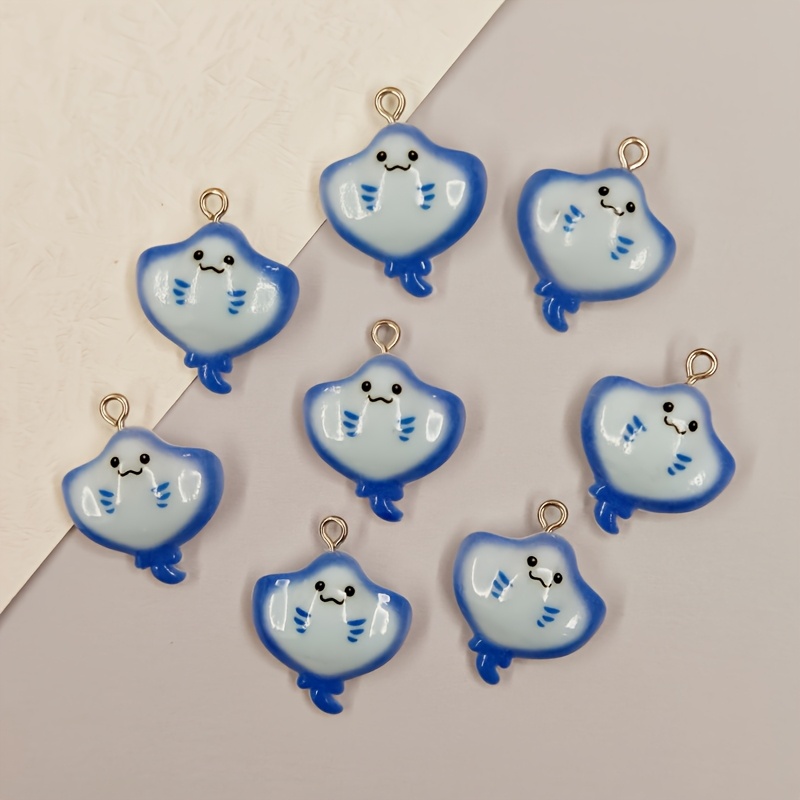 6個入りのかわいいレジン製ブルーストーンペンギンチャーム。楽 - Resin Crafts Diy のレビューと価格
