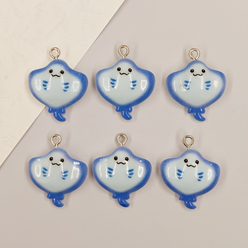 6個入りのかわいいレジン製ブルーストーンペンギンチャーム。楽 - Resin Crafts Diy のレビューと価格
