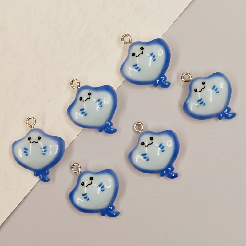 6個入りのかわいいレジン製ブルーストーンペンギンチャーム。楽 - Resin Crafts Diy のレビューと価格