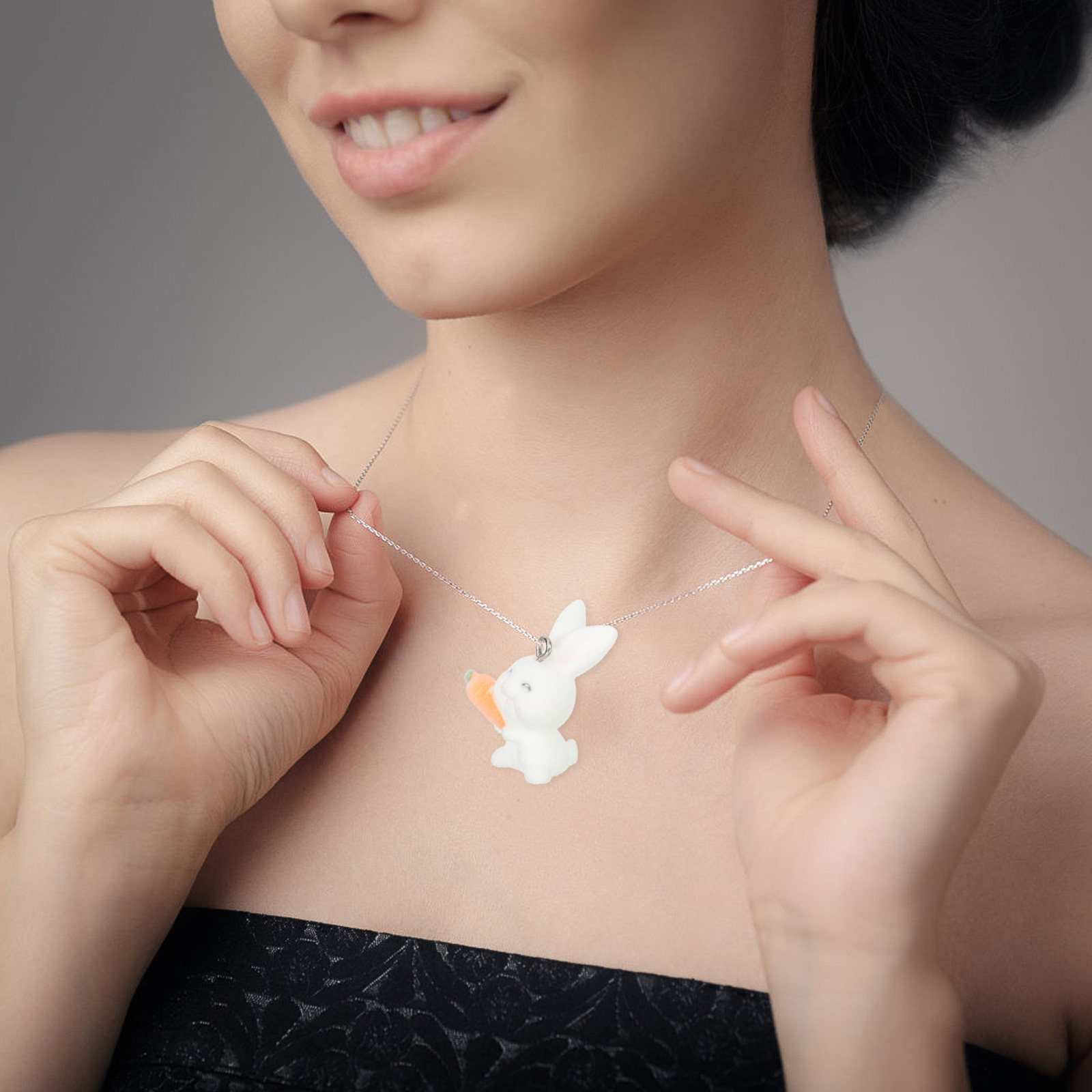 10個入り レジン製ウサギのチャームペンダント。かわいらしい - Resin Crafts Diy のレビューと価格