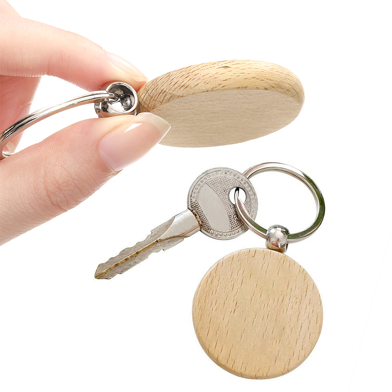 10-50個 木製キーホルダー ブランク 丸型 未仕上げ 木 - Wood Ring Blank のレビューと価格