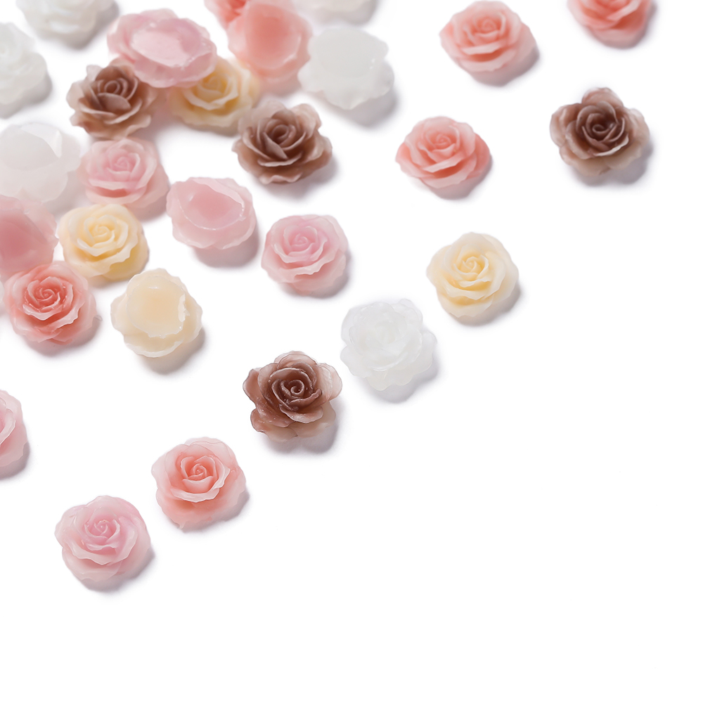 20/50 個穴なし樹脂フラワーネイルアートチャームフラット - Resin Craft Ideas のレビューと価格